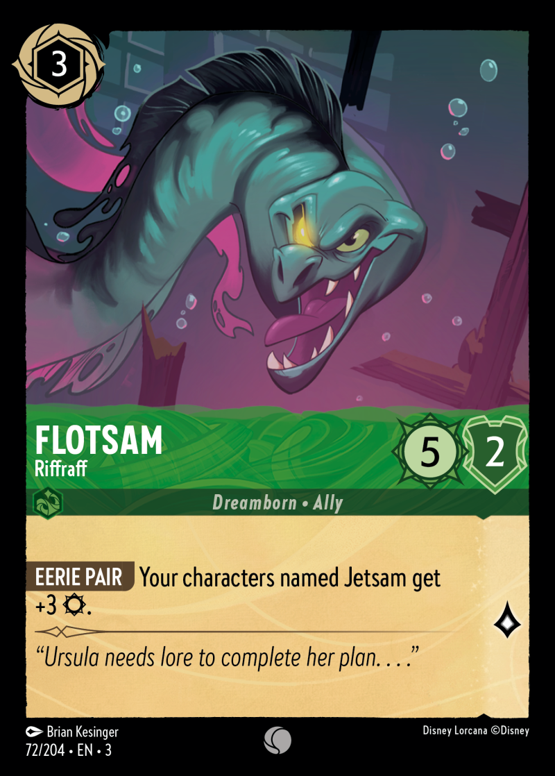 Disney Lorcana Into The Inklands 072/204 FLOTSAM Riffraff