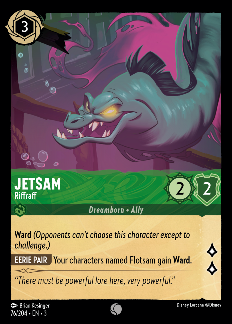 Disney Lorcana Into The Inklands 076/204 JETSAM Riffraff