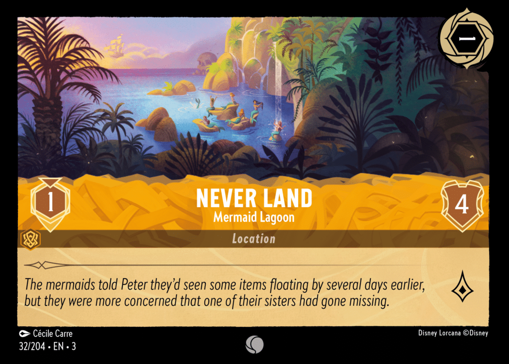 Disney Lorcana Into The Inklands 032/204 NEVER LAND Mermaid Lagoon