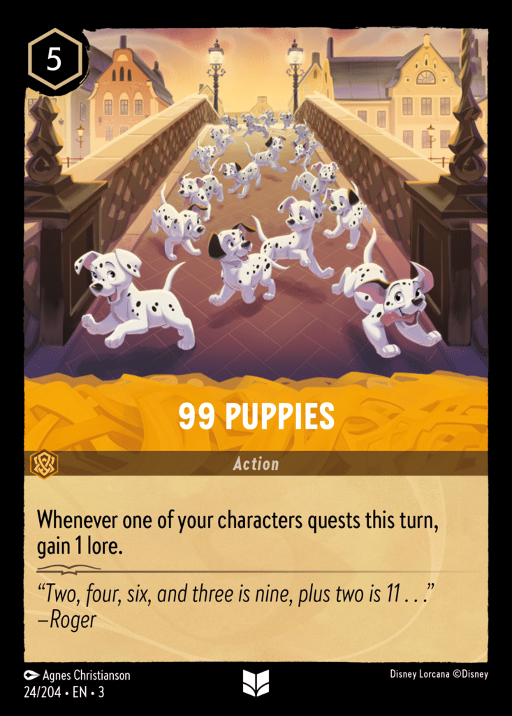 Disney Lorcana Into The Inklands 024/204 99 PUPPIES