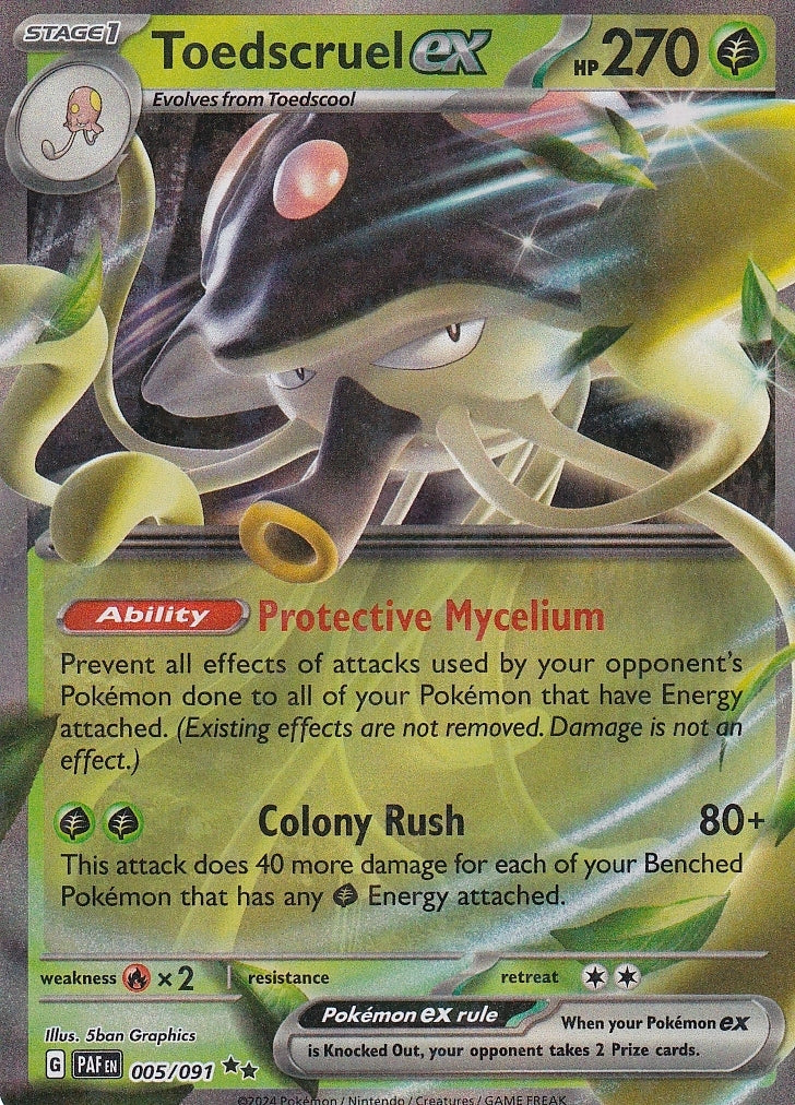 Scarlet & Violet Paldean Fates 005/091 Toedscruel ex