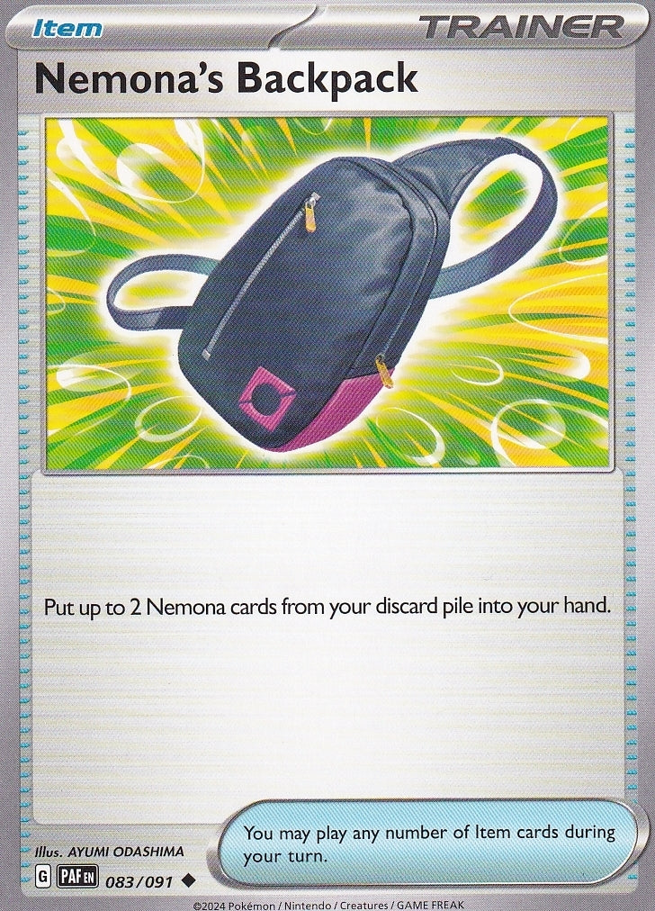 Scarlet & Violet Paldean Fates 083/091 Nemona's Backpack