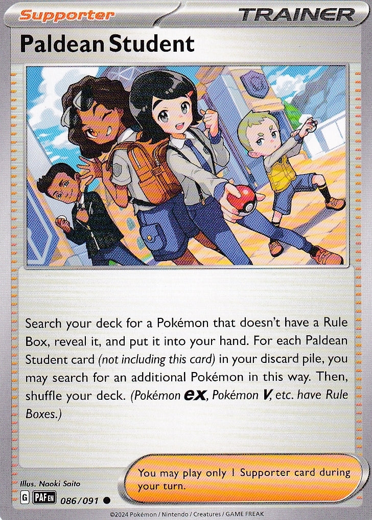 Scarlet & Violet Paldean Fates 086/091 Paldean Student
