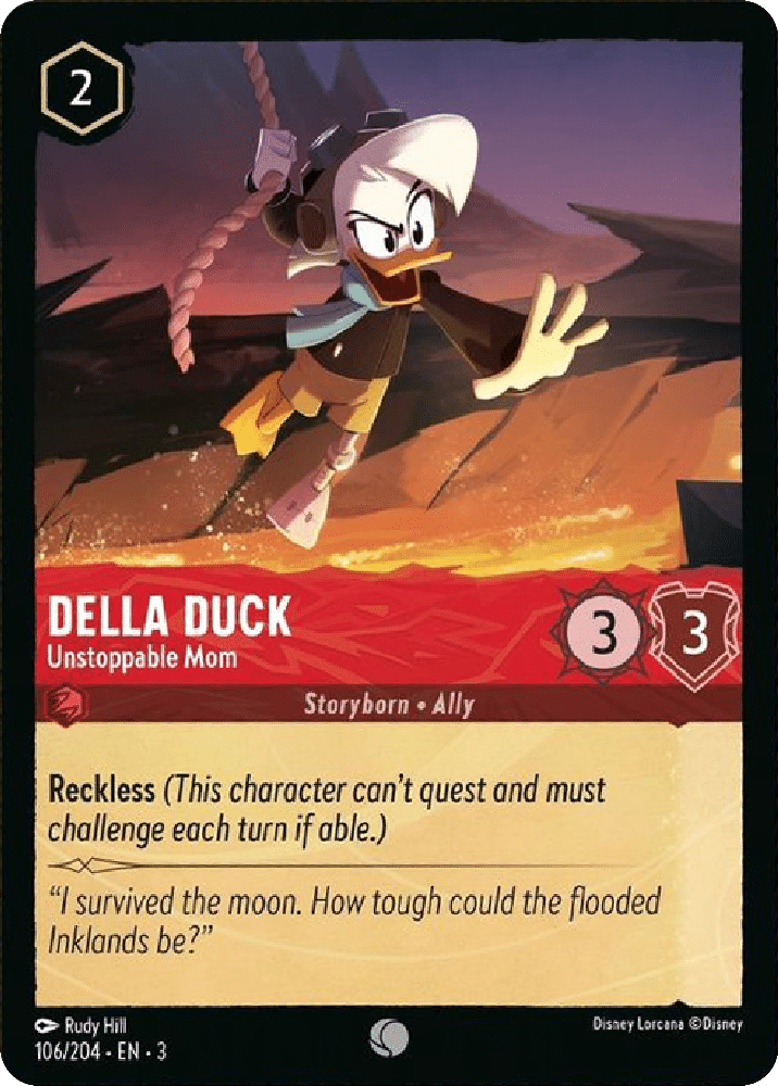 Disney Lorcana Into The Inklands 106/204 DELLA DUCK Unstoppable Mom