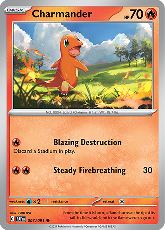 Scarlet & Violet Paldean Fates 007/091 Charmander