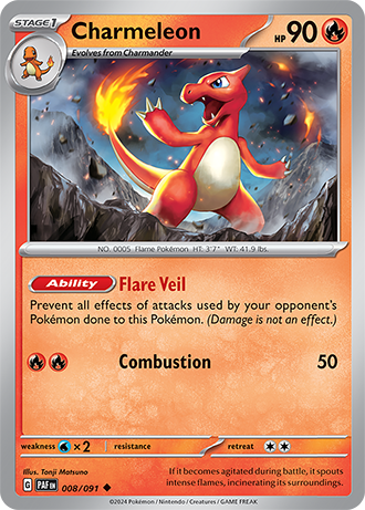 Scarlet & Violet Paldean Fates 008/091 Charmeleon