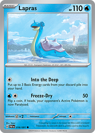 Scarlet & Violet Paldean Fates 016/091 Lapras