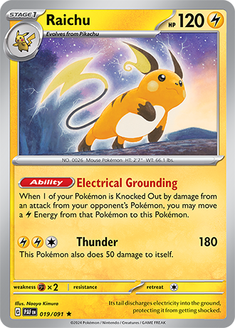 Scarlet & Violet Paldean Fates 019/091 Raichu
