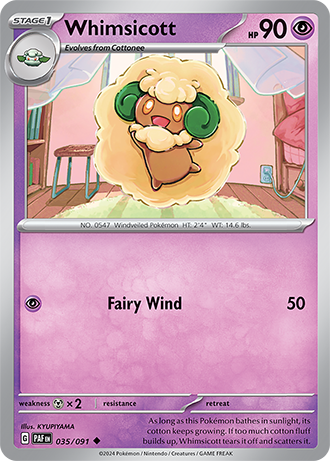 Scarlet & Violet Paldean Fates 035/091 Whimsicott