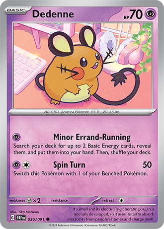 Scarlet & Violet Paldean Fates 036/091 Dedenne