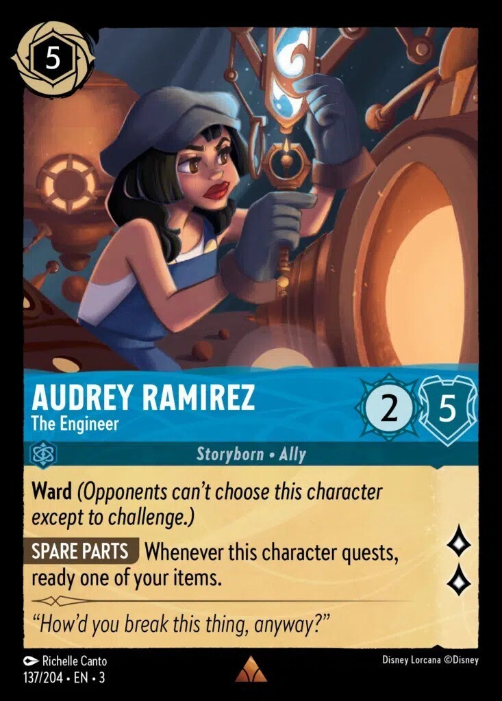 Disney Lorcana Into The Inklands 137/204 AUDREY RAMIREZ The Engineer