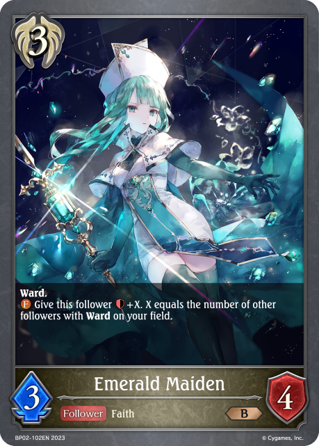 Reign of Bahamut BP02-102 Emerald Maiden