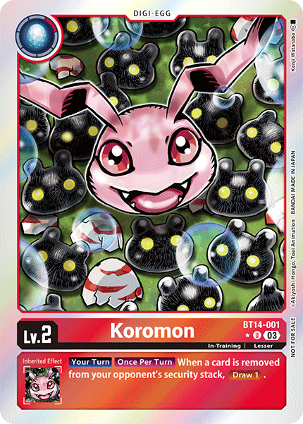 Blast Ace BT14-001 Koromon Alternative Art