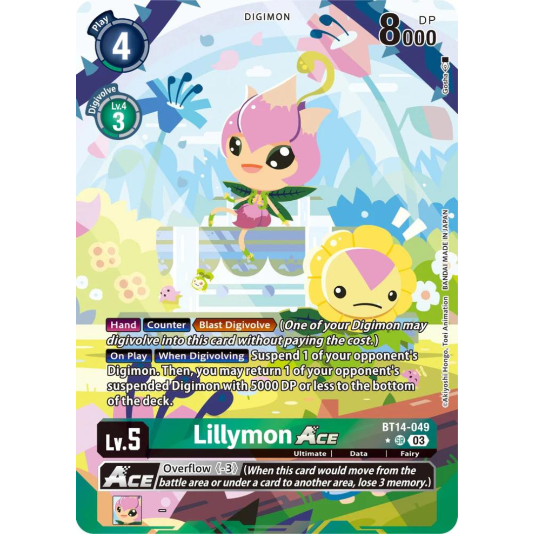 Blast Ace BT14-049 Lillymon ACE Alternative Art Super Rare