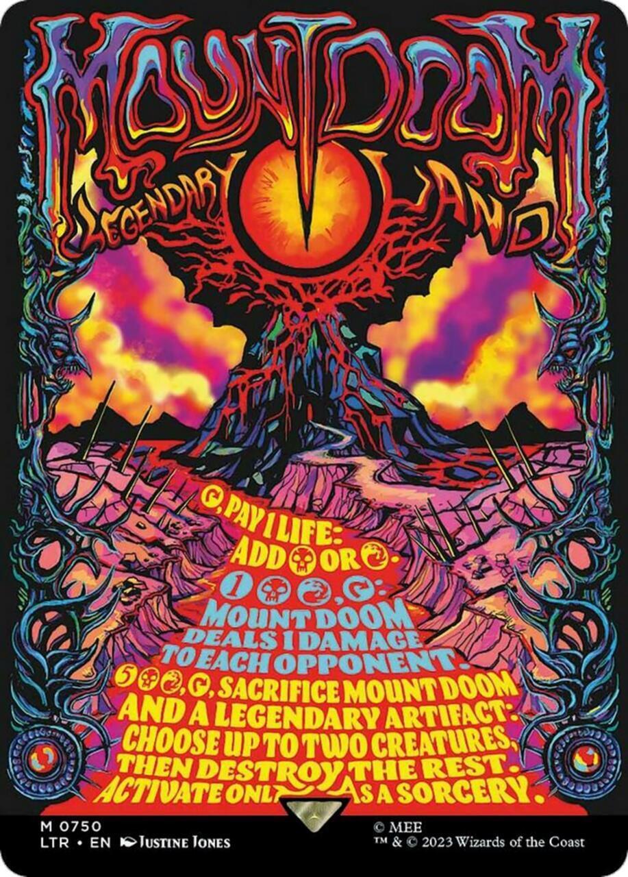 MTG Lord Of The Rings 0750 Mount Doom Borderless Poster Foil