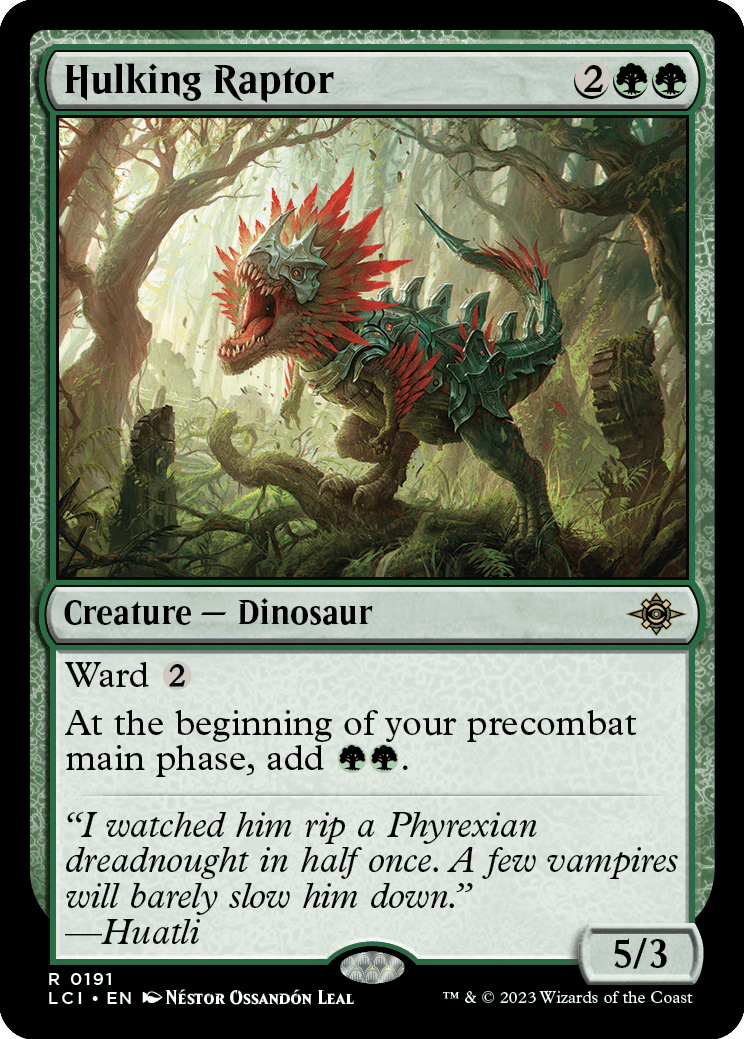 MTG The Lost Caverns of Ixalan 0191 Hulking Raptor