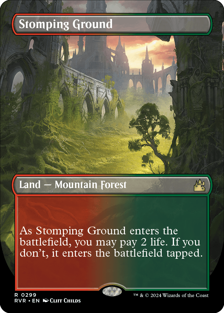 MTG Ravnica Remastered 0299 Stomping Ground (Borderless)