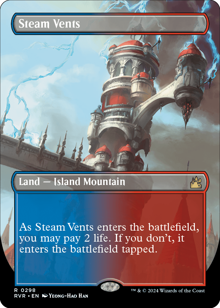MTG Ravnica Remastered 0298 Steam Vents (Borderless)