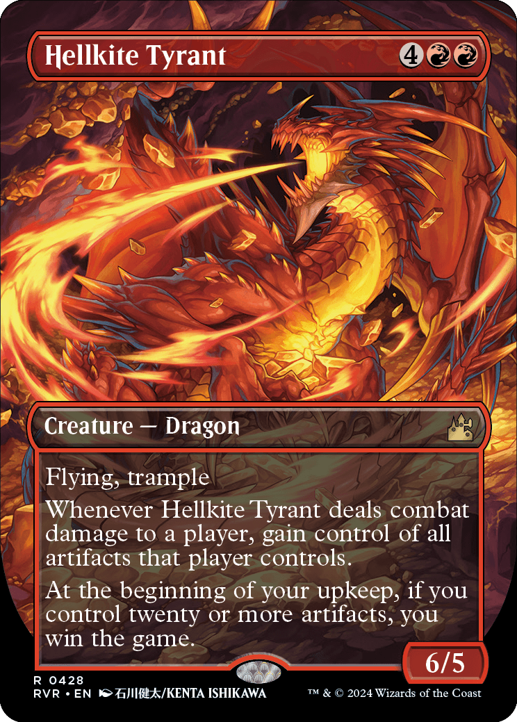 MTG Ravnica Remastered 0428 Hellkite Tyrant (Borderless)