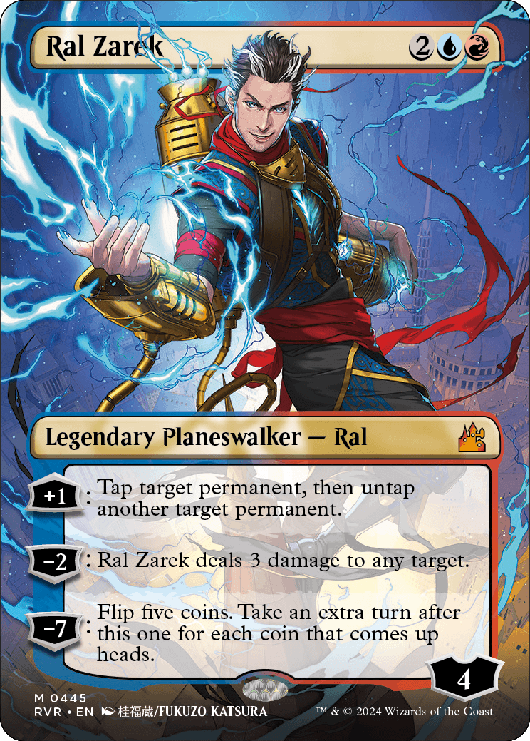 MTG Ravnica Remastered 0445 Ral Zarek (Borderless)
