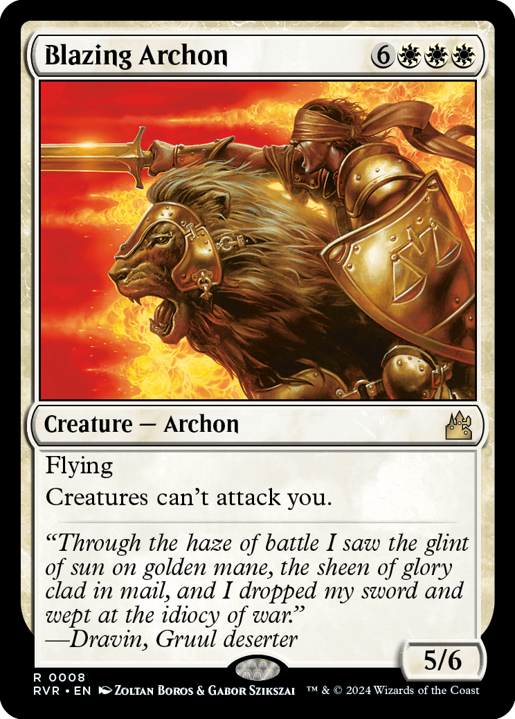MTG Ravnica Remastered 0008 Blazing Archon (Foil)