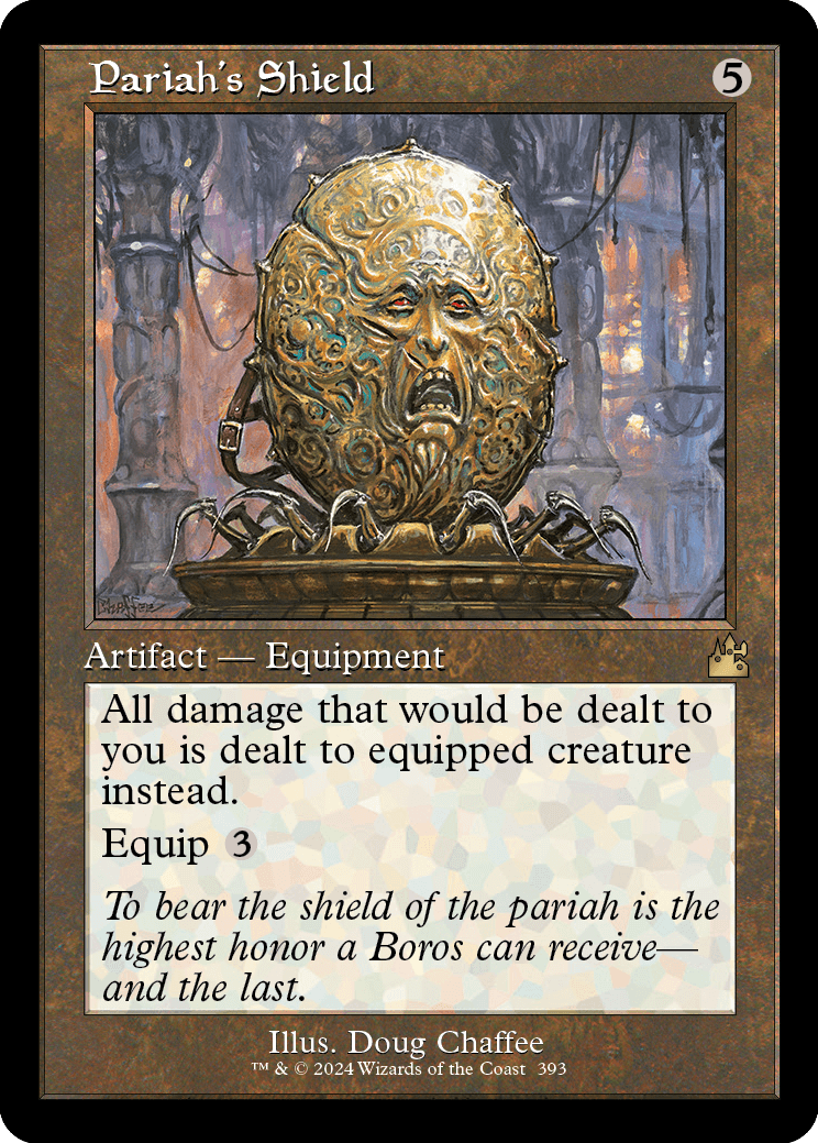 MTG Ravnica Remastered 393 Pariah's Shield (Retro Frame)
