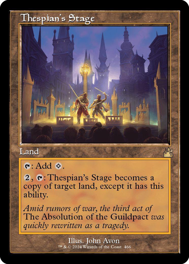 MTG Ravnica Remastered 466 Thespian's Stage (Retro Frame Foil)