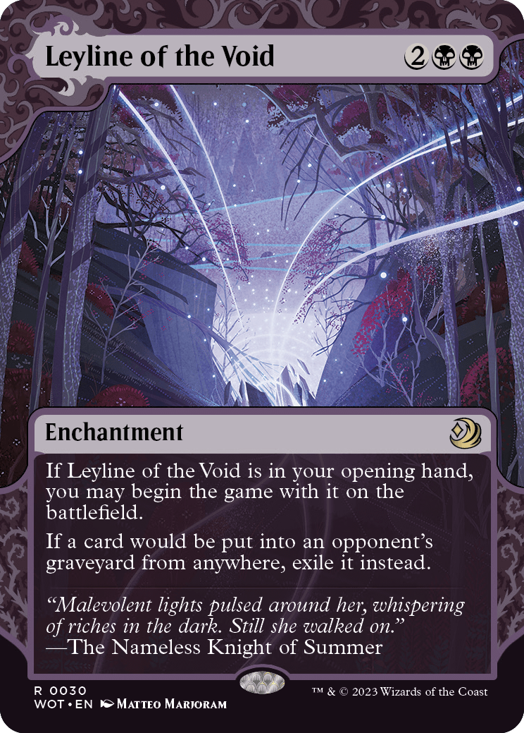 MTG Wilds of Eldraine 0030 Leyline of the Void (Enchanting Tale Foil)