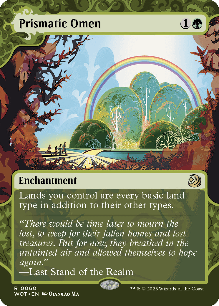 MTG Wilds of Eldraine 0060 Prismatic Omen (Enchanting Tale Foil)