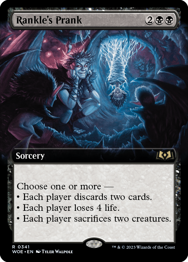 MTG Wilds of Eldraine 0341 Rankle's Prank (Extended Art Foil)