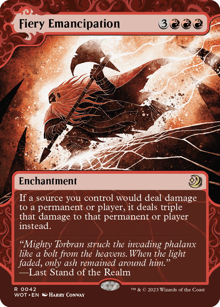 MTG Wilds of Eldraine 0042 Fiery Emancipation (Enchanting Tale)