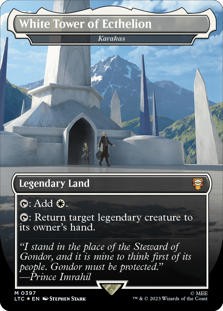 MTG Lord Of The Rings 0397 Karakas (Borderless Surge Foil)