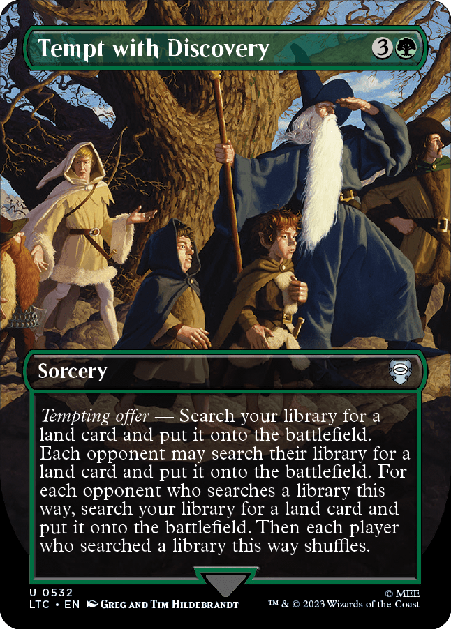 MTG Lord Of The Rings 0532 Tempt with Discovery (Borderless Foil)
