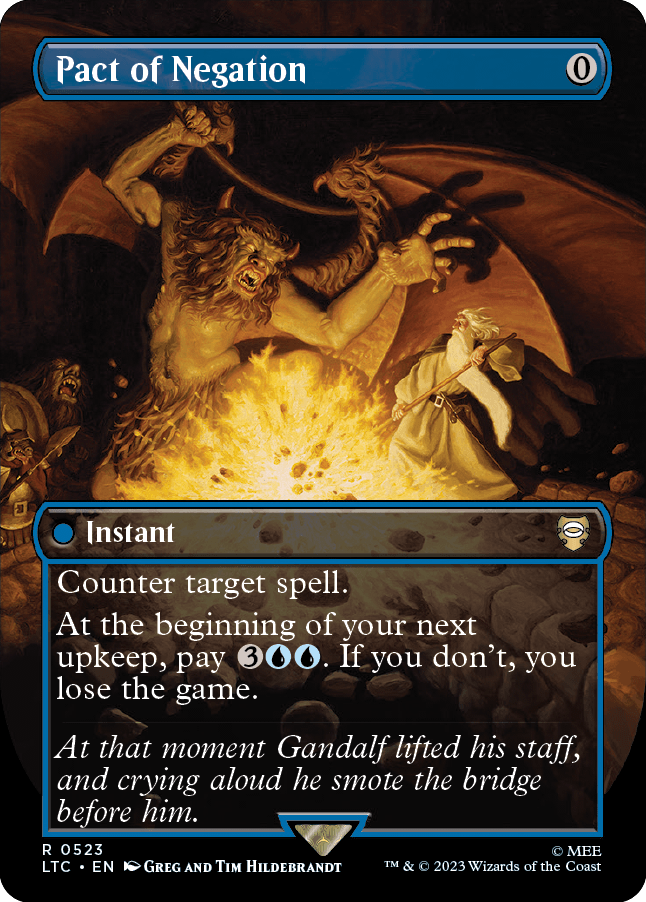 MTG Lord Of The Rings 0523 Pact of Negation (Borderless)