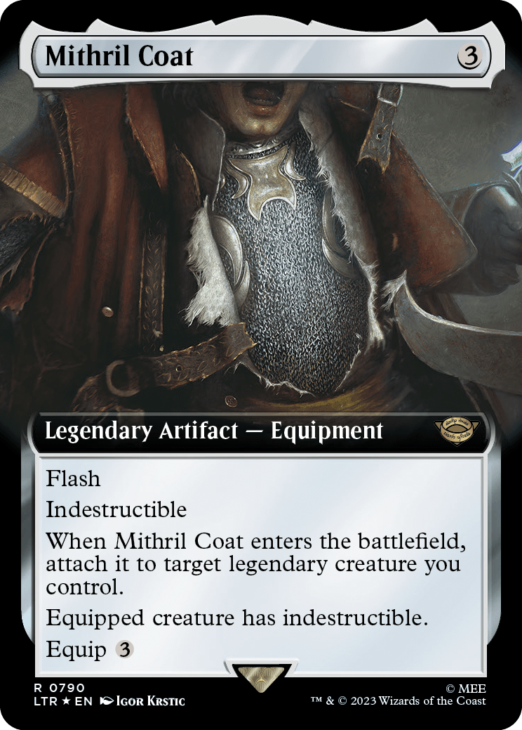 MTG Lord Of The Rings 0790 Mithril Coat (Extended Art Surge Foil)