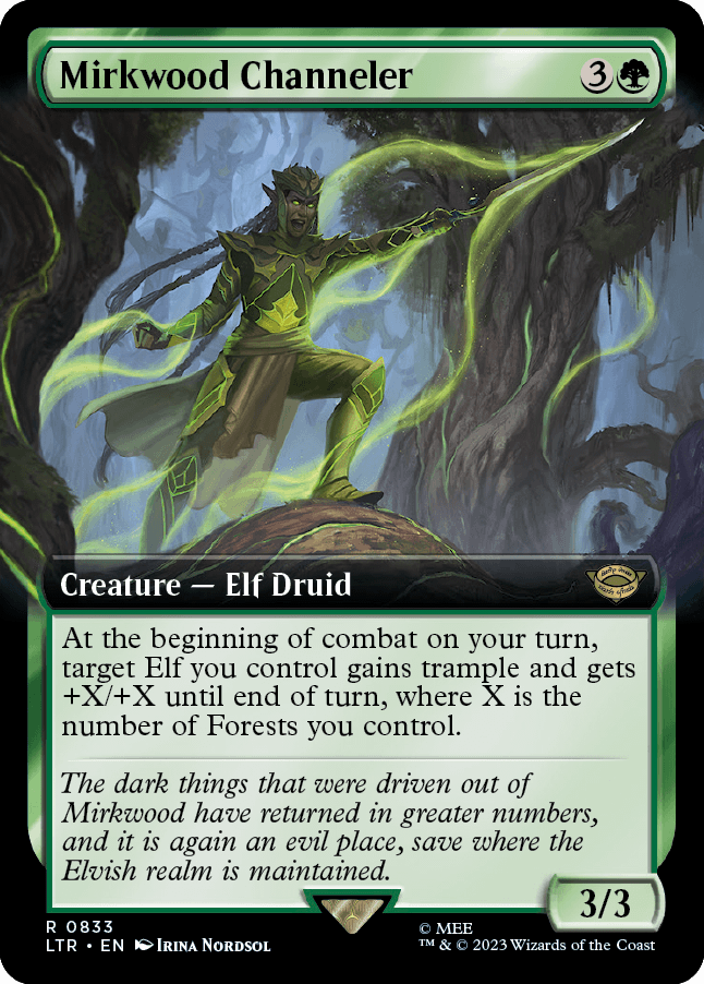 MTG Lord Of The Ring 0833 Mirkwood Channeler (Extended Art)