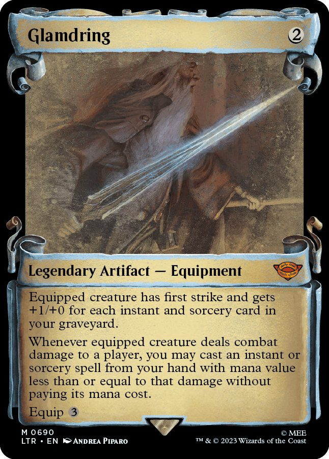 MTG Lord Of The Ring 0690 Glamdring (Showcase Foil)
