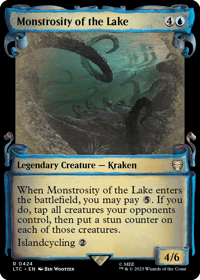 MTG Lord Of The Ring 0424 Monstrosity of the Lake (Showcase Foil)