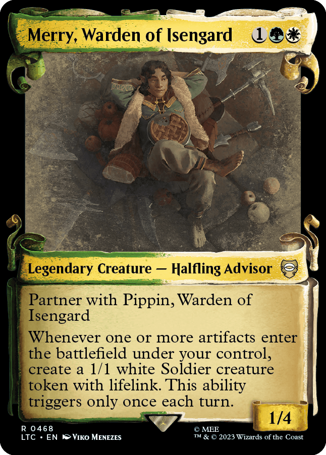 MTG Lord Of The Ring 0468 Merry, Warden of Isengard (Showcase Foil)