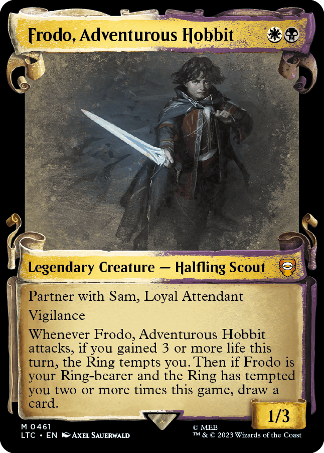 MTG Lord Of The Ring 0461 Frodo, Adventurous Hobbit (Showcase)