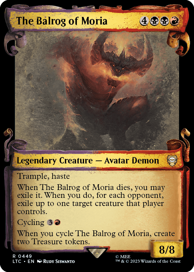 MTG Lord Of The Ring 0449 The Balrog of Moria (Showcase)