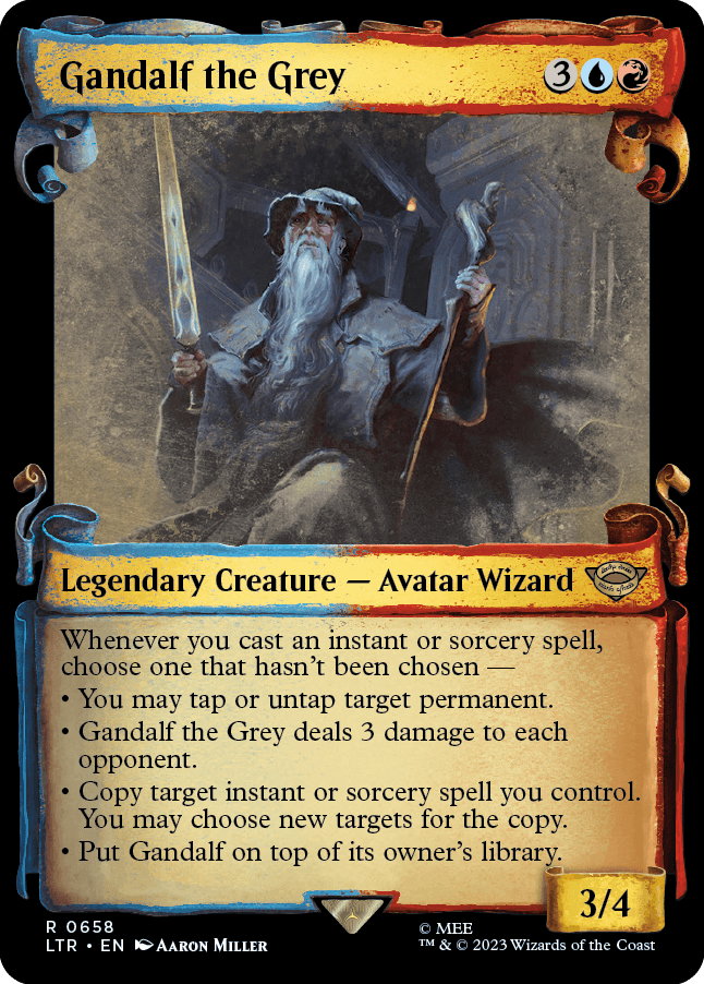 MTG Lord Of The Ring 0658 Gandalf the Grey Showcase