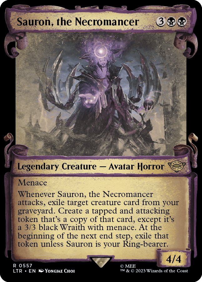 MTG Lord Of The Ring 0557 Sauron, the Necromancer (Showcase)