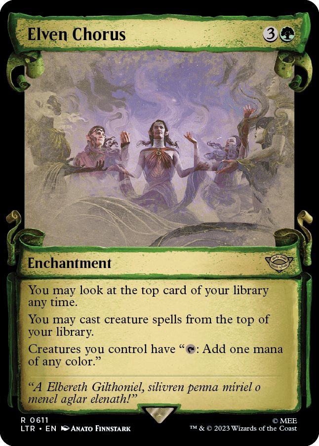 MTG Lord Of The Ring 0611 Elven Chorus (Showcase)