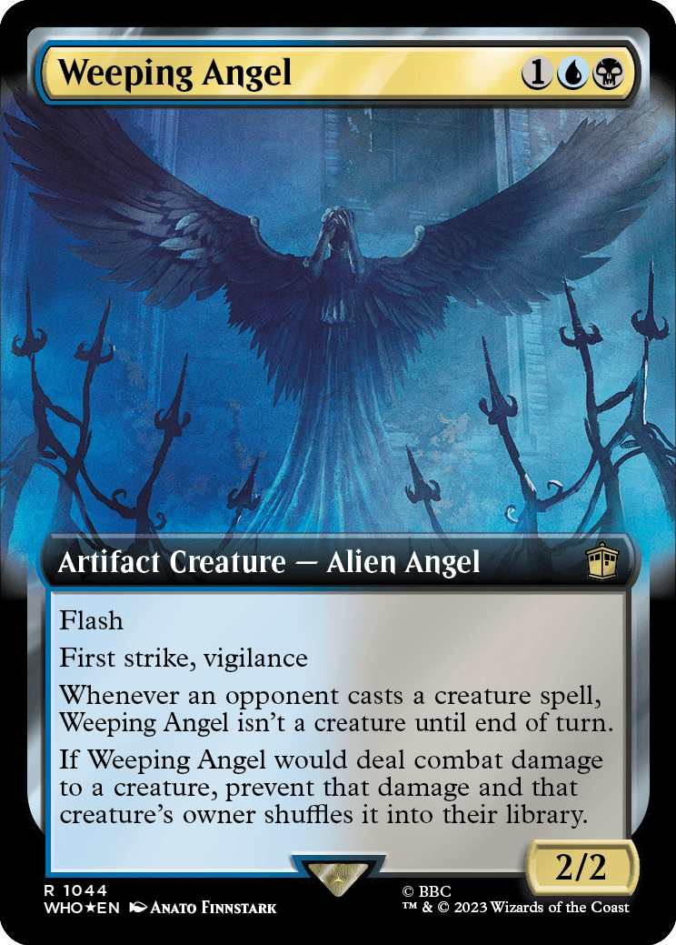 MTG Doctor Who 1044 Weeping Angel (Extended Art Surge Foil)