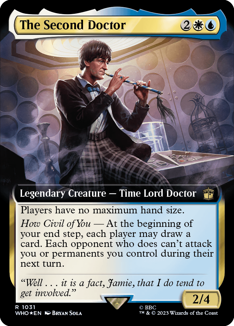 MTG Doctor Who 1031 The Second Doctor (Extended Art Surge Foil)