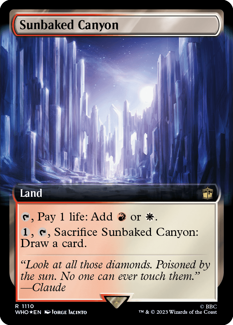 MTG Doctor Who 1110 Sunbaked Canyon (Extended Art Surge Foil)