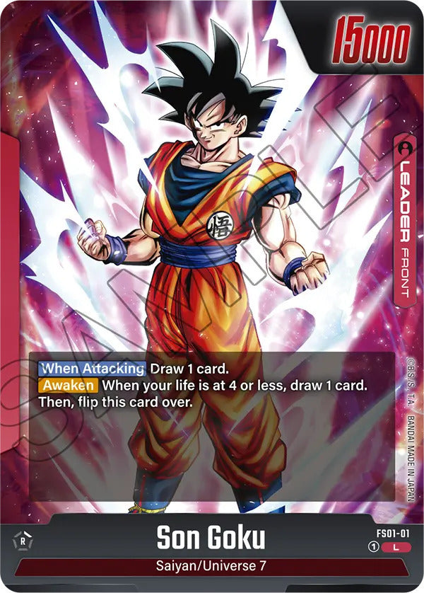 Dragon Ball Super Card Game Fusion World FS01-01 Son Goku LEADER