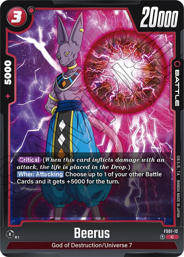 Dragon Ball Super Card Game Fusion World FS01-12 Beerus
