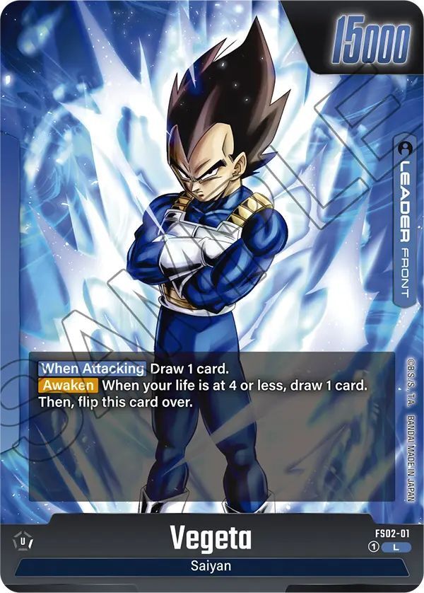 Dragon Ball Super Card Game Fusion World FS02-01 Vegeta LEADER